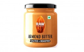 Raw Pressery Almond Butter, Salted + Roasted  Glass Jar  200 grams
